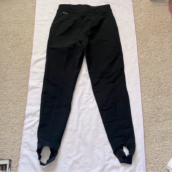 VINTAGE OBERMEYER BLACK WOOL BLEND STIRRUP SKI PANTS WINTER PANTS SIZE - Picture 2 of 10